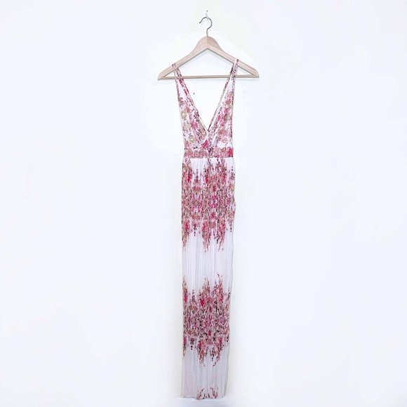 SHEIN Dresses & Skirts - ⚡️SOLD⚡️ shein floral criss-cross accordion summer maxi dress - size small